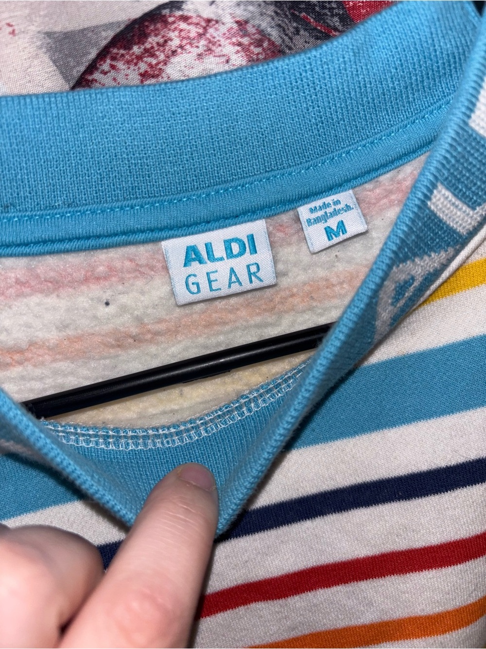 ALDI Multicolor Striped Crewneck Sweater - Picture 3 of 4